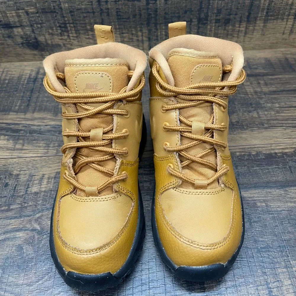 Nike Manoa‎ LTR Boots Wheat Brown Kids Size 12C Lace Up Hiking Casual BQ5373-700